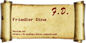 Friedler Dina névjegykártya